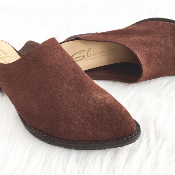 Sbicca | chocolate brown suede contoured mules - Picture 5 of 6
